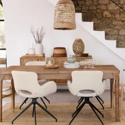 Krzesło z podłokietnikami Kale beżowe