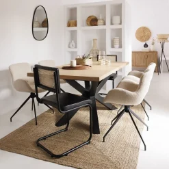 Krzesło z podłokietnikami Kale beżowe