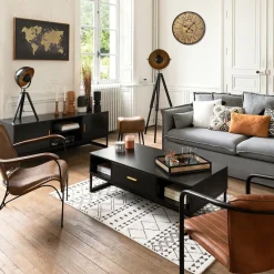 Krzesło z podłokietnikami Kavi brązowe