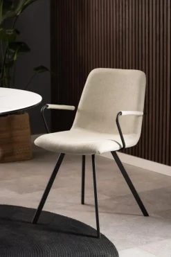 Krzesło z podłokietnikami Selina beżowe