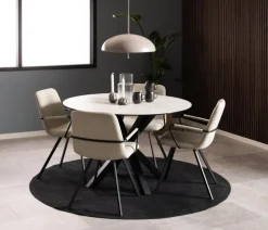 Krzesło z podłokietnikami Selina beżowe