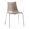 Krzesło Zebra beżowe chromowane z tworzywa