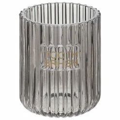 Kubek na szczoteczki Agathe szklany szary