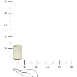 Kubek na szczoteczki Come efekt marmuru   beżowy
