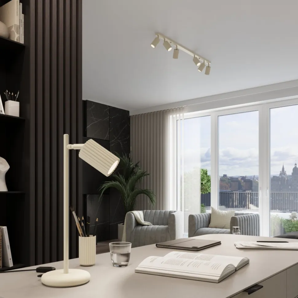 Lampa biurkowa KARBON beżowa