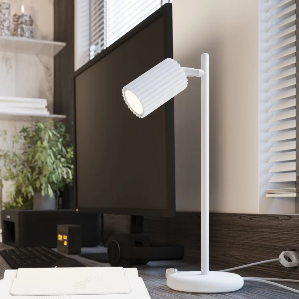 Lampa biurkowa KARBON biała