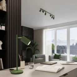 Lampa biurkowa KARBON zielona oliwka