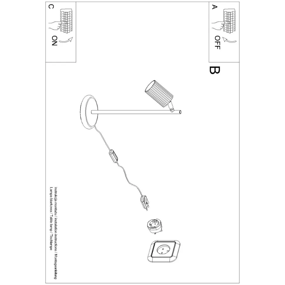 Lampa biurkowa KARBON zielona oliwka