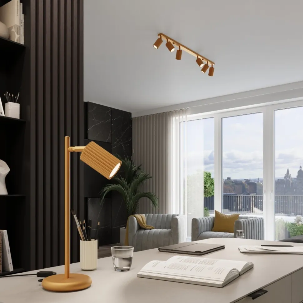 Lampa biurkowa KARBON złota