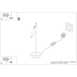 Lampa biurkowa PASTELO czarna