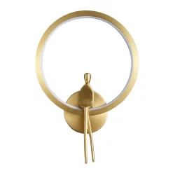 Lampa ścienna AMICI RING LED złota 27 cm