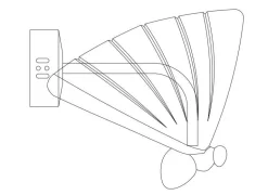 Lampa ścienna BEE LED złota 18 cm