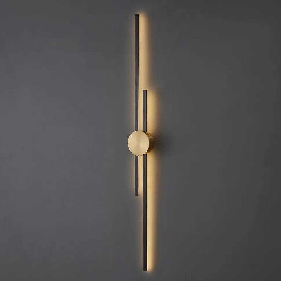 Lampa ścienna CENTRO czarna 122 cm