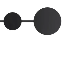 Lampa ścienna CLEX - 2 LED czarna 120 cm