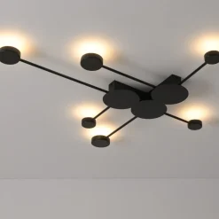 Lampa ścienna CLEX - 6 LED czarna 89 cm
