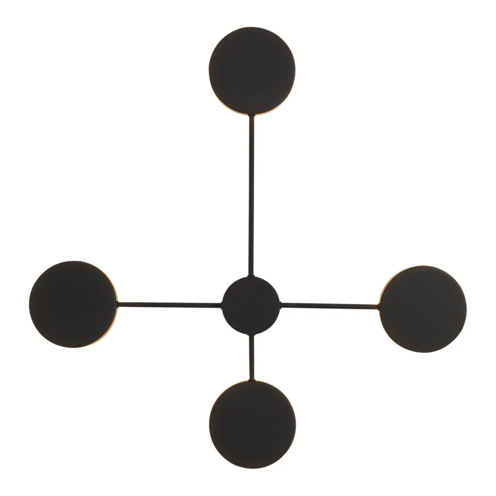 Lampa ścienna CLEX - 4 LED czarna 112 cm