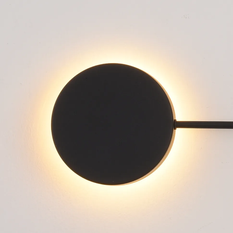 Lampa ścienna CLEX - 4 LED czarna 112 cm