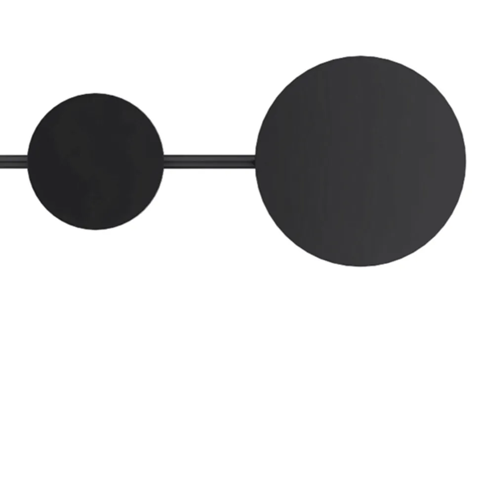 Lampa ścienna CLEX - 2 LED czarna 86 cm