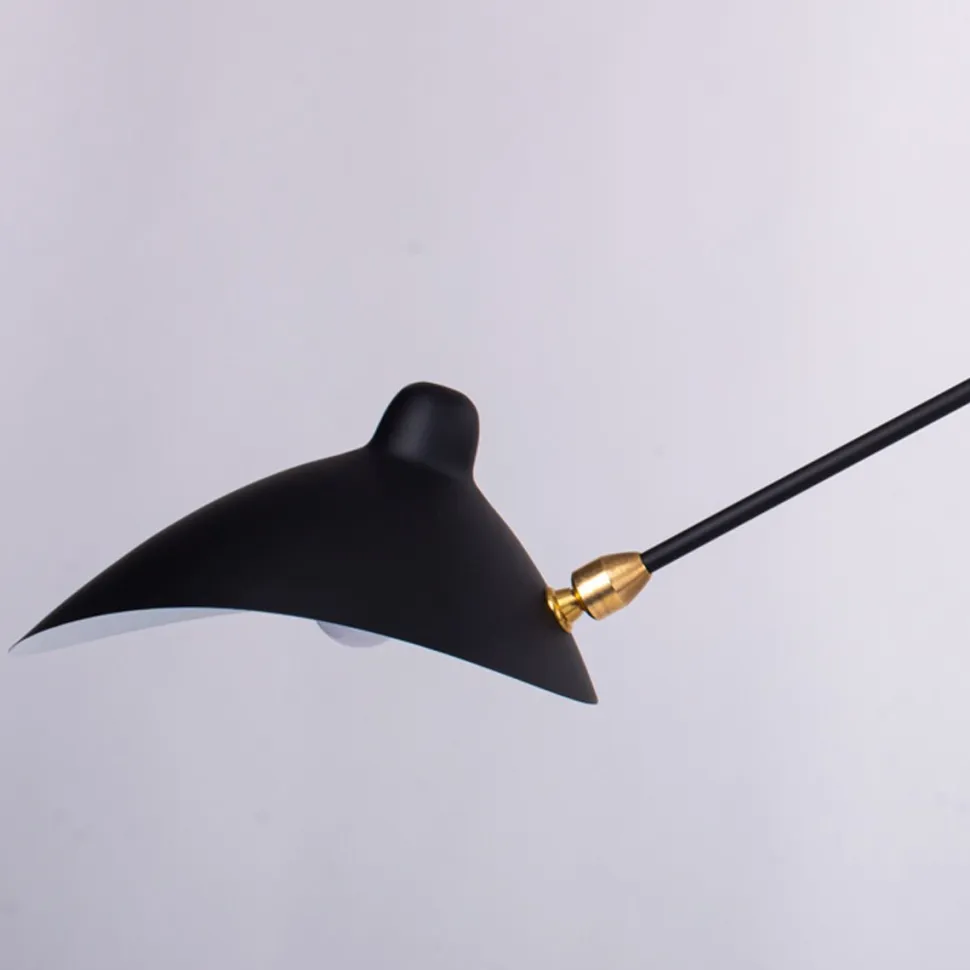 Lampa ścienna CRANE-2W czarna 175 cm