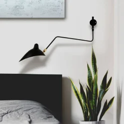 Lampa ścienna CRANE-1W czarna 99 cm