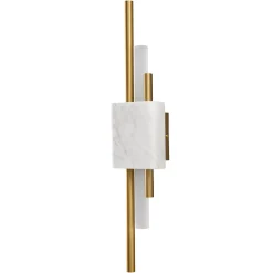 Lampa ścienna ELLIE LED marmurowa biało  złota 50 cm