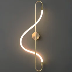 Lampa ścienna ESSA złota 90 cm