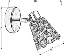 Lampa ścienna Glossy spot 1x40W G9  różowe złoto