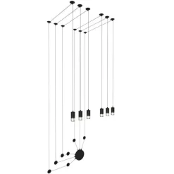 Lampa ścienna LINEA-6 WALL czarna