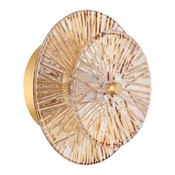 Lampa ścienna LUXIO LED bursztynowa 20 cm