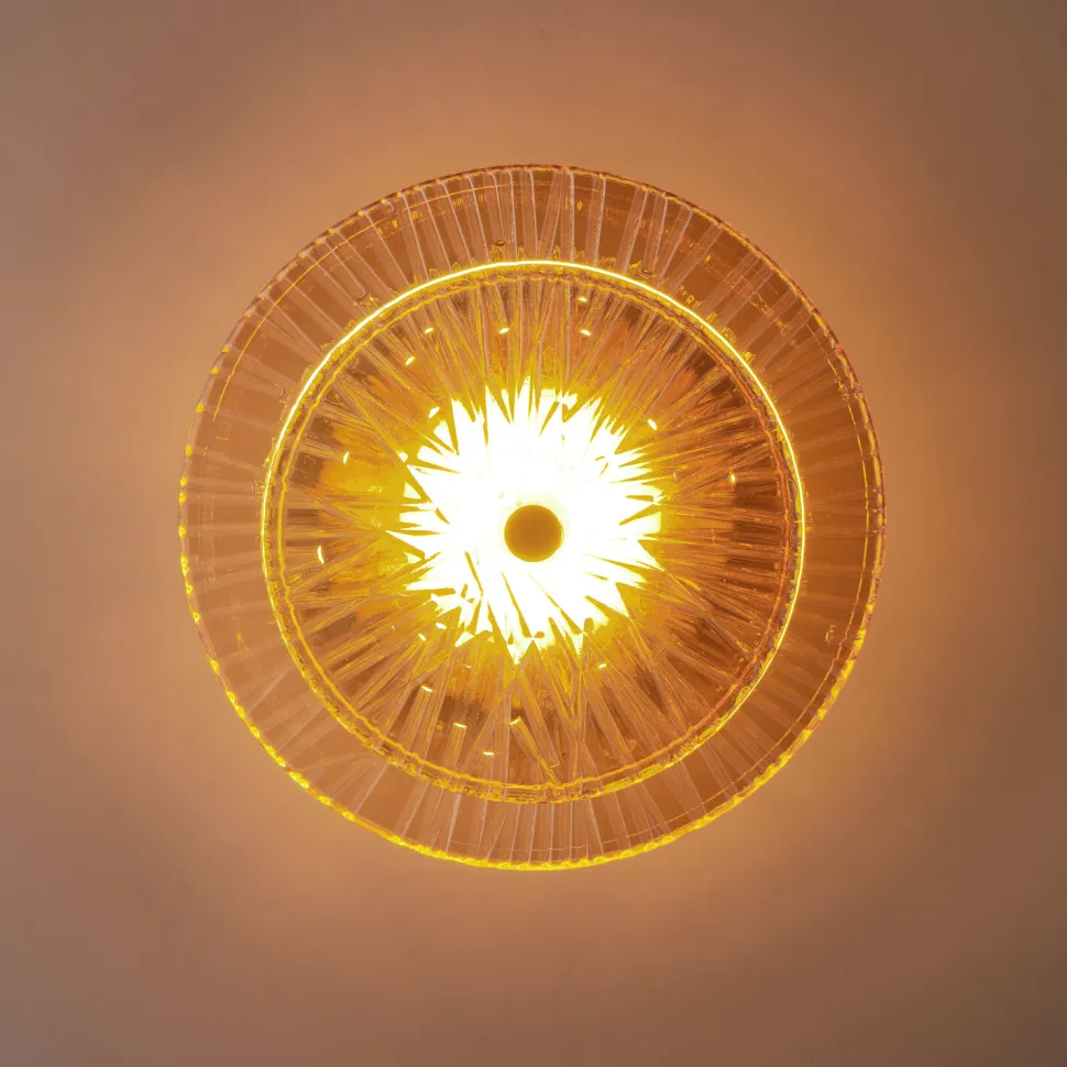 Lampa ścienna LUXIO LED bursztynowa 20 cm