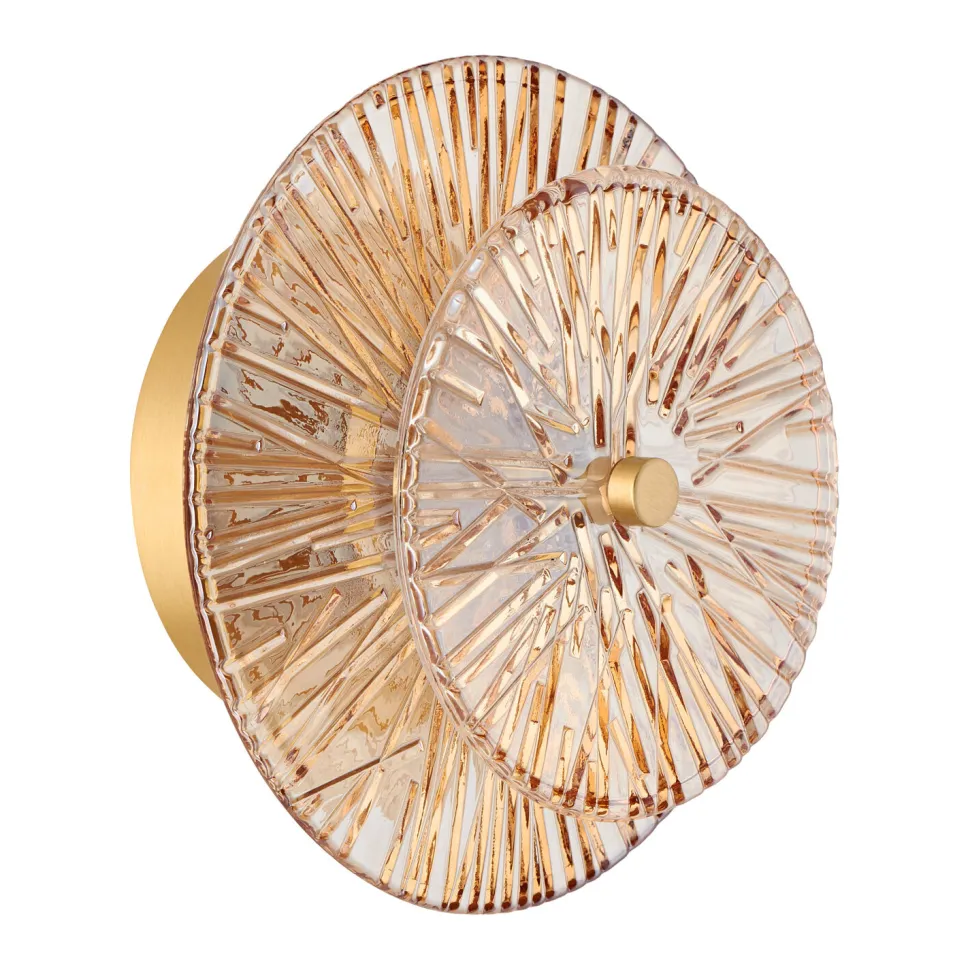 Lampa ścienna LUXIO LED bursztynowa 20 cm