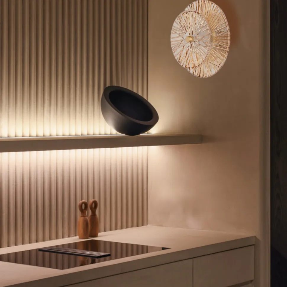 Lampa ścienna LUXIO LED bursztynowa 20 cm