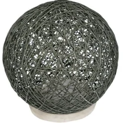 Lampa LED śr. 18,5 cm szara podstawa ciepłe białe światło