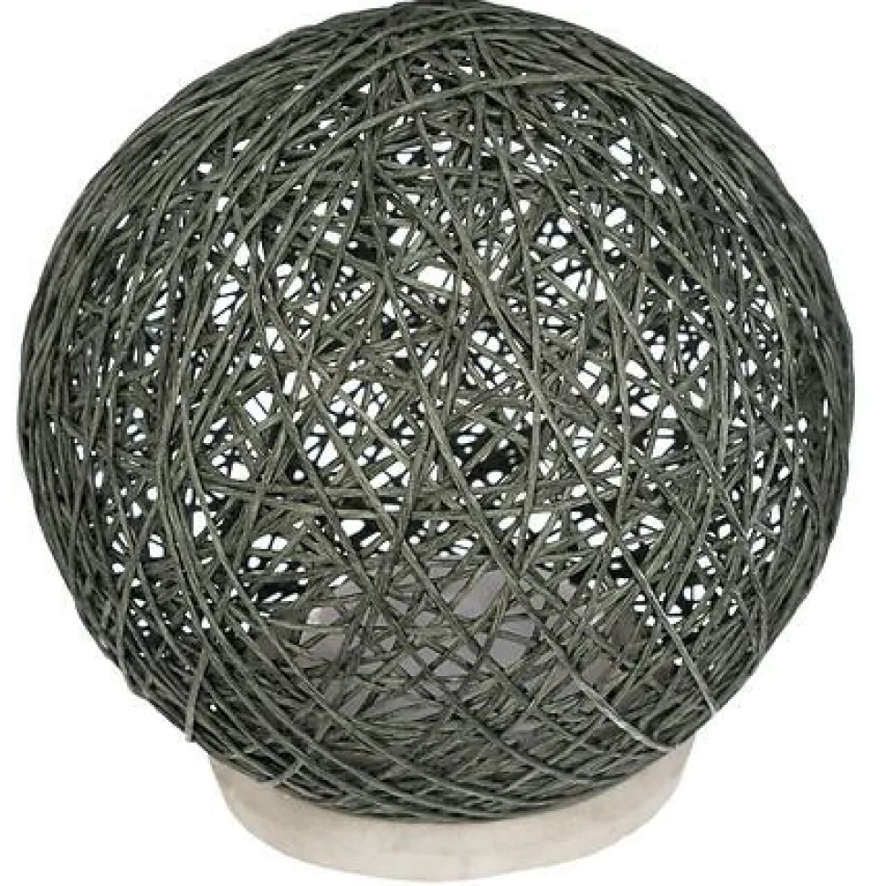 Lampa LED śr. 18,5 cm szara podstawa ciepłe białe światło