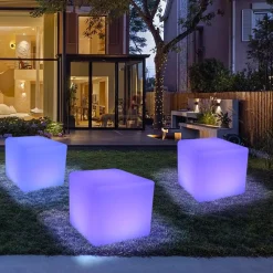 Lampa ogrodowa CUBIC L LED RGBW 16 kolorów 43 cm