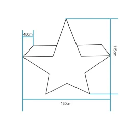 Lampa ogrodowa dekoracyjna gwiazda STAR  XL LED RGBW 16 kolorów 120 cm
