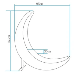 Lampa ogrodowa dekoracyjna księżyc MOON  XL LED RGBW 16 kolorów 150 cm