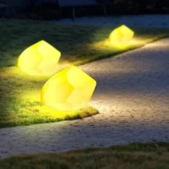 Lampa ogrodowa kamień DIAMOND XL LED  RGBW 16 kolorów 60 cm