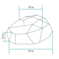 Lampa ogrodowa kamień DIAMOND M LED RGBW 16 kolorów 43 cm