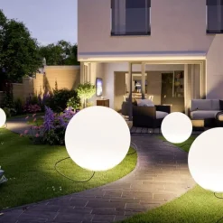 Lampa ogrodowa kula BALL XL biała 80 cm