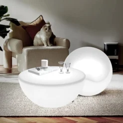 Lampa ogrodowa pufa APPLE M LED RGBW 16  kolorów 56 cm