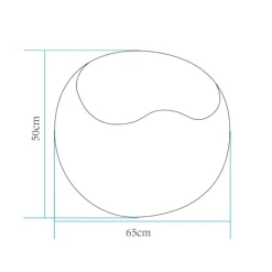 Lampa ogrodowa pufa APPLE L LED RGBW 16  kolorów 65 cm