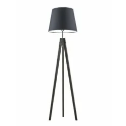 Lampa podłogowa ARUBA abażur grafitowy stelaż hebanowy