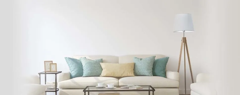 Lampa podłogowa ARUBA abażur musztardowy stelaż popielaty