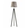 Lampa podłogowa ARUBA abażur szary melanż stelaż hebanowy