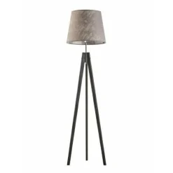 Lampa podłogowa ARUBA abażur szary melanż stelaż hebanowy