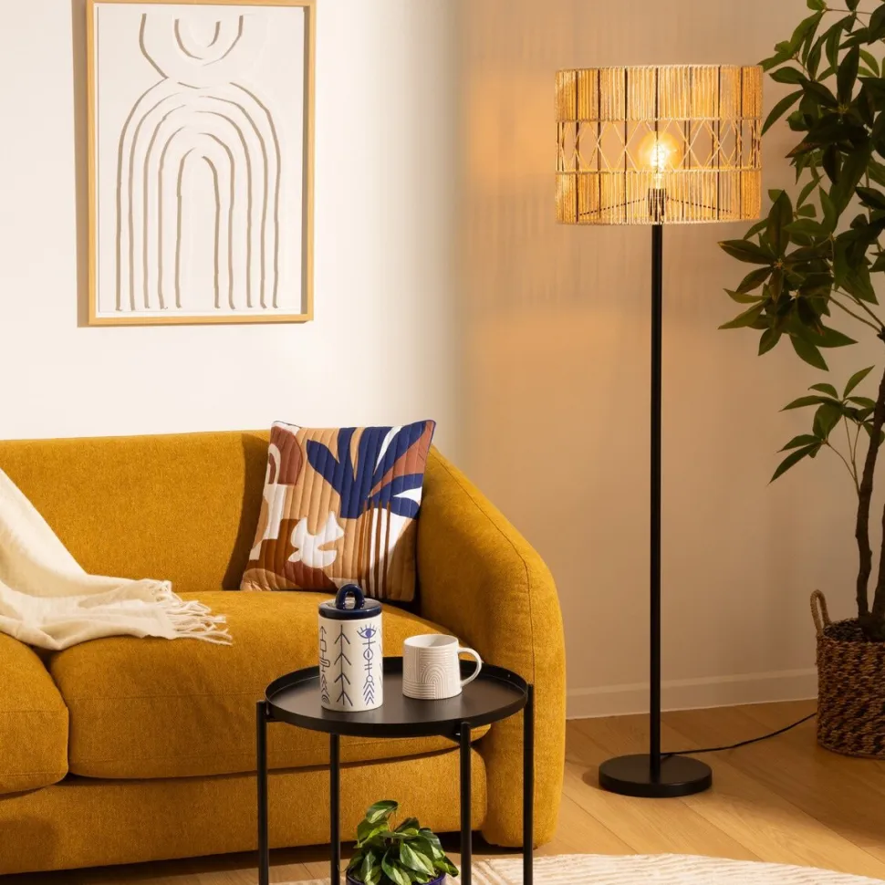 Lampa podłogowa Cosy stojąca czarna ażurowa