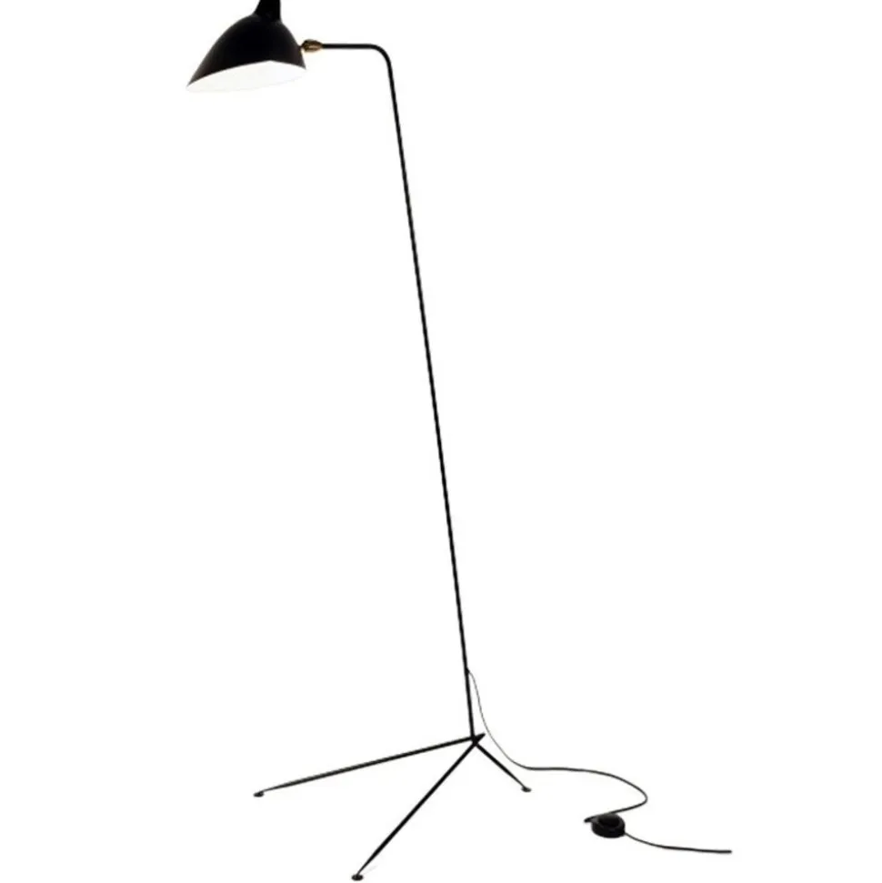 Lampa podłogowa CRANE-F1 czarna 160 cm
