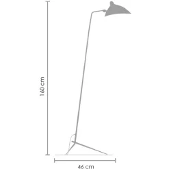 Lampa podłogowa CRANE-F1 czarna 160 cm