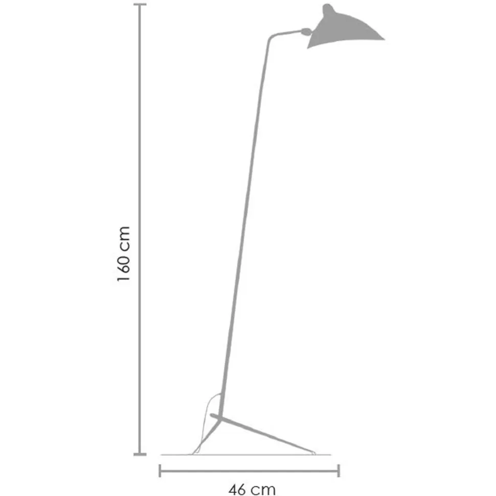 Lampa podłogowa CRANE-F1 czarna 160 cm